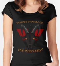 Black Phillip - Wouldst thou like to live deliciously? Women's Fitted Scoop T-Shirt