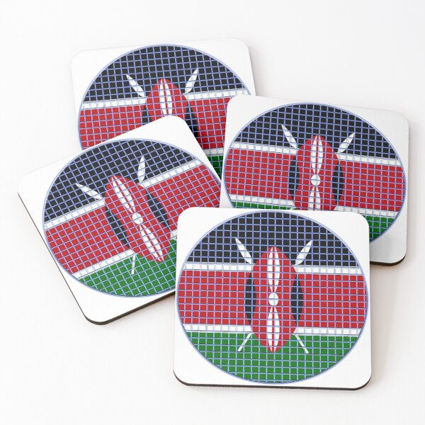 Item preview, Kenya Flag Rounded - Squares Pixel  designed and sold by MoonElite.