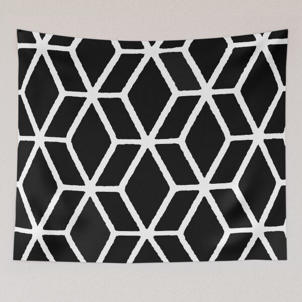 Item preview, BLACK AND WHITE LINES AND INTERSECTIONS PATTERN designed and sold by Overthetopsm.