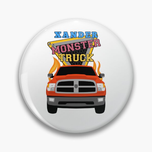 Item preview, Xander name with monster truck designed and sold by VINOSILVER.