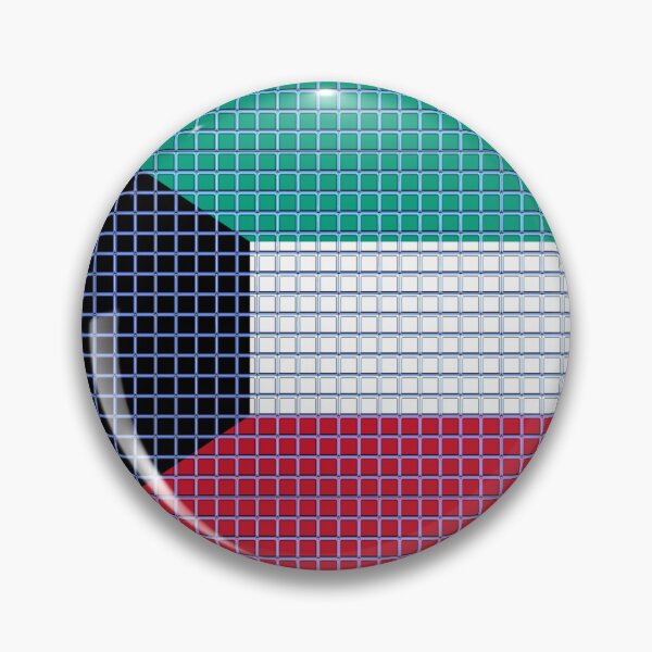 Item preview, Kuwait Flag Rounded - Squares Pixel  designed and sold by MoonElite.