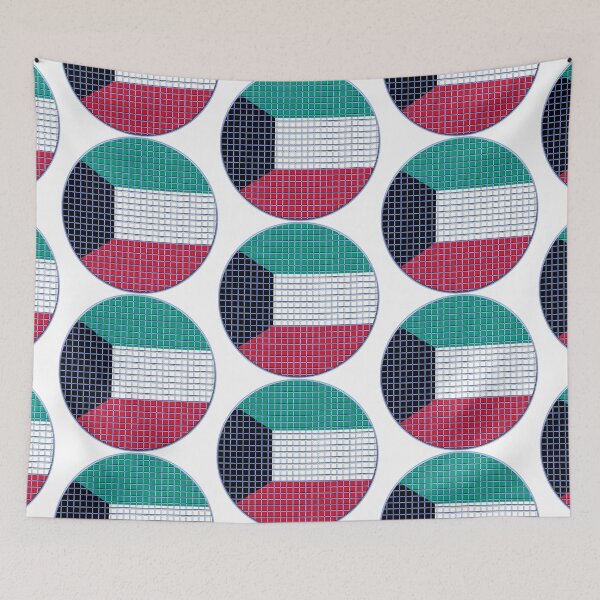 Item preview, Kuwait Flag Rounded - Squares Pixel  designed and sold by MoonElite.