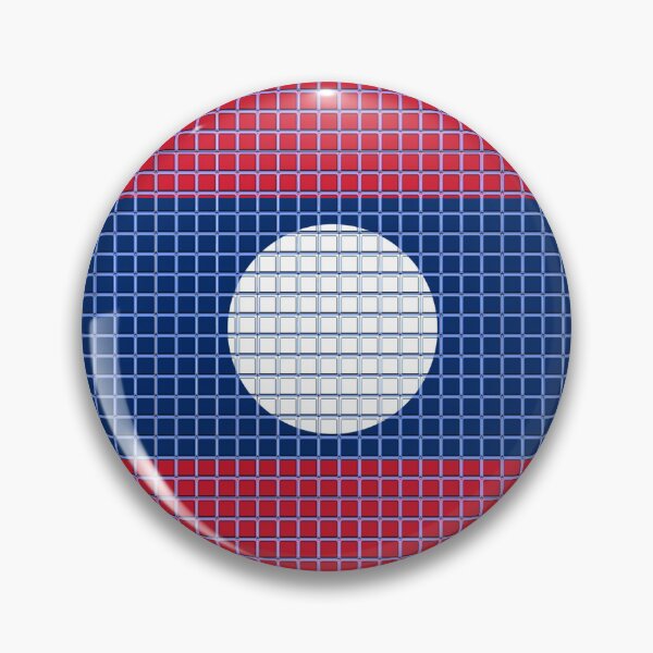 Item preview, Laos Flag Rounded - Squares Pixel  designed and sold by MoonElite.