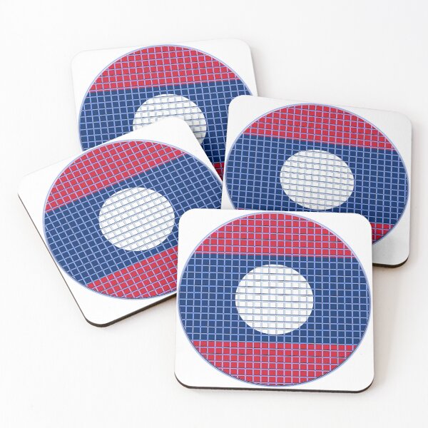 Item preview, Laos Flag Rounded - Squares Pixel  designed and sold by MoonElite.