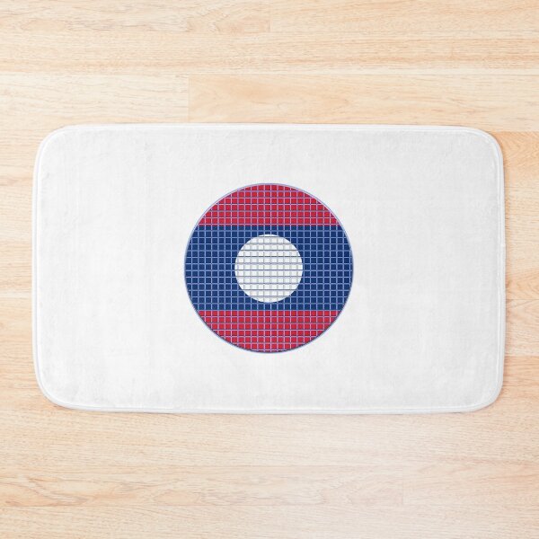 Item preview, Laos Flag Rounded - Squares Pixel  designed and sold by MoonElite.