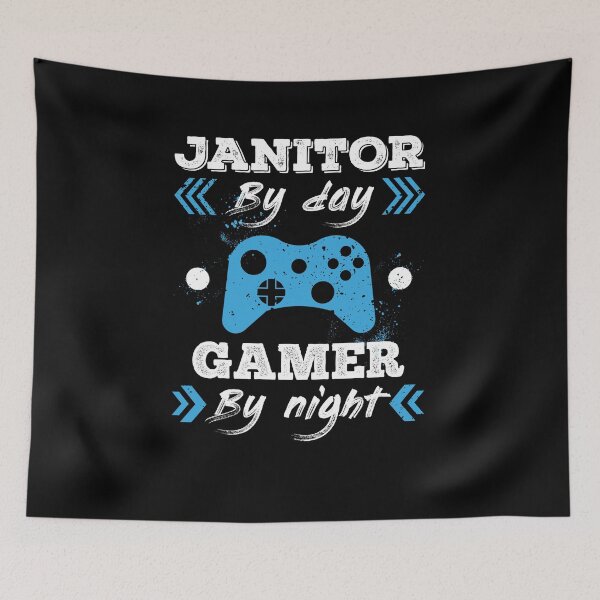 Item preview, Janitor By Day Gamer By Night for Best Janitor designed and sold by SVPOD.