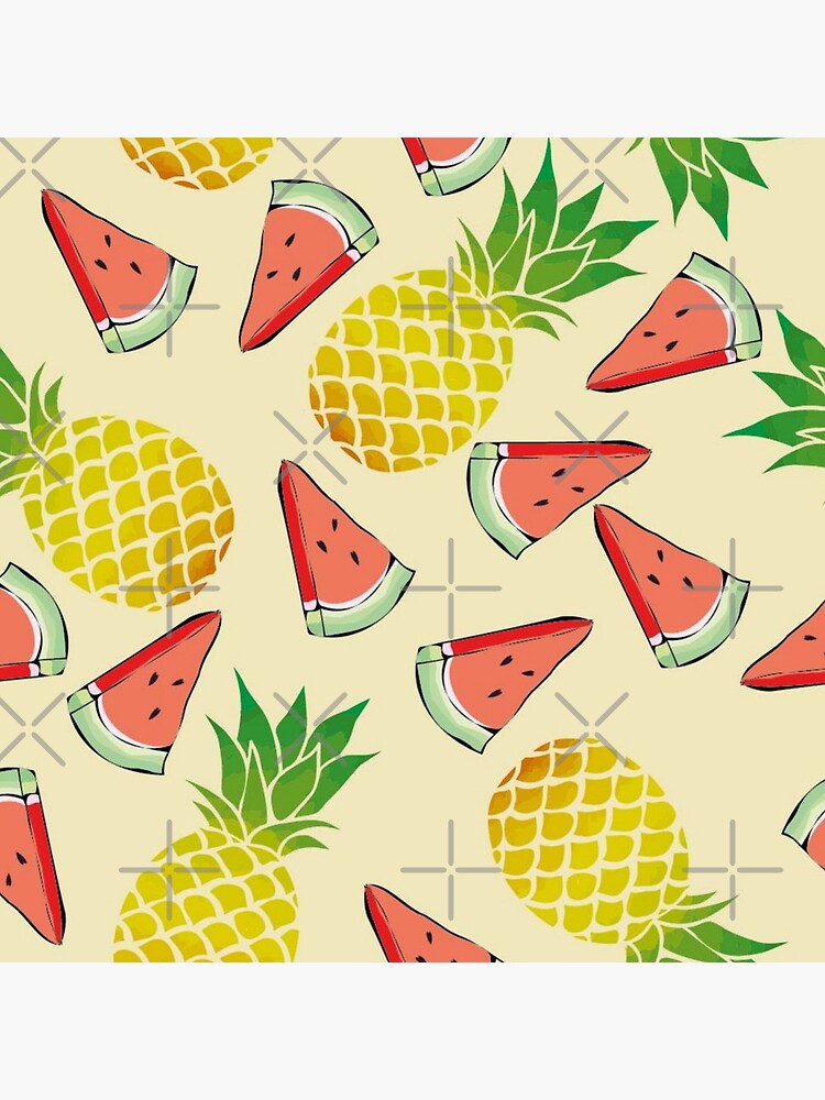 Disover cute Pineapple Watermelon Fruit Pattern Pin