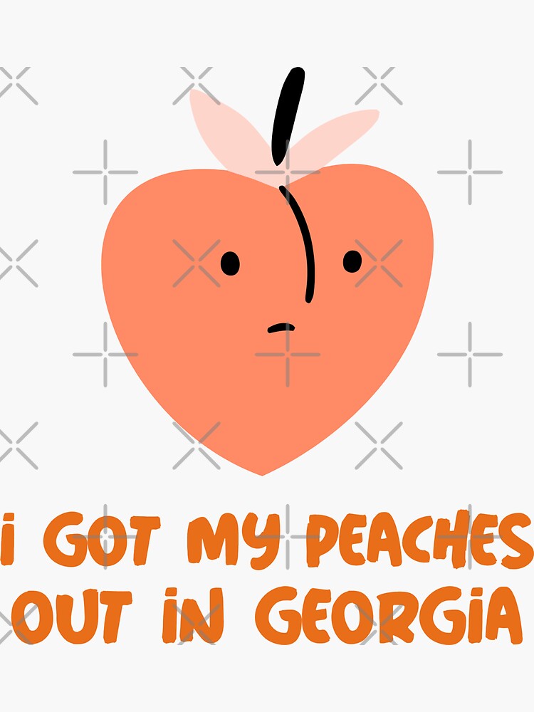 Peaches Lyrics Stickers for Sale