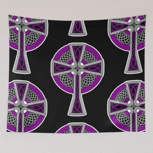 Item preview, Purple and Silver Celtic Style Cross designed and sold by AutumnJude Rowan.