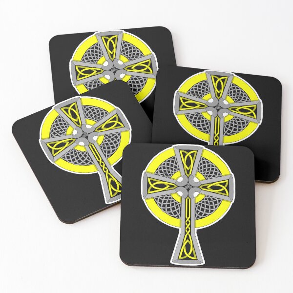 Item preview, Yellow and Silver Celtic Style Cross designed and sold by AutumnJude Rowan.