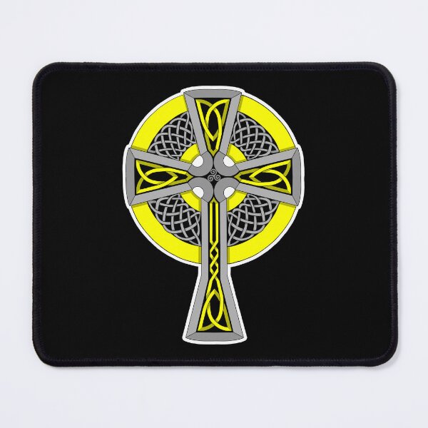 Item preview, Yellow and Silver Celtic Style Cross designed and sold by AutumnJude Rowan.