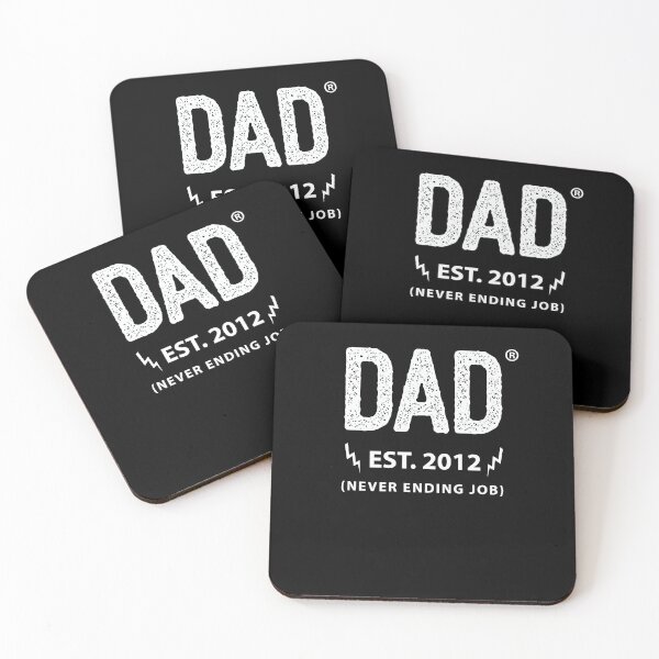 Item preview, Dad Established 2012 Never Ending Job shirt for dad design for dad designed and sold by chadtees.