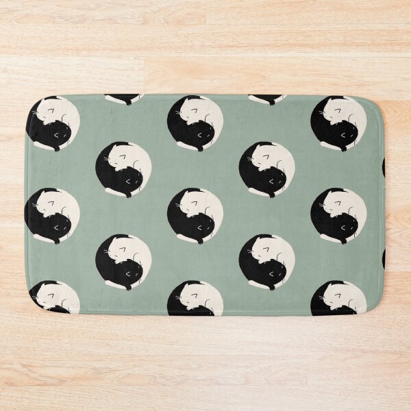 Item preview, Black & White Cats ~ Yin Yang Cuddle Up >^..^< designed and sold by bayberrygal.