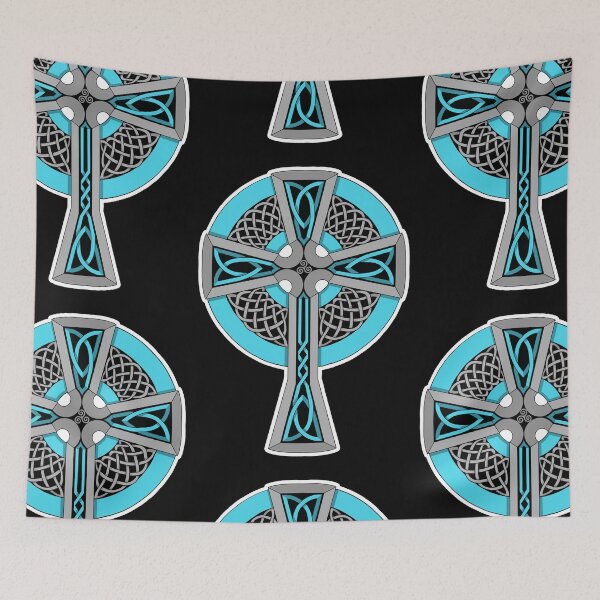 Item preview, Blue and Silver Celtic Style Cross designed and sold by AutumnJude Rowan.