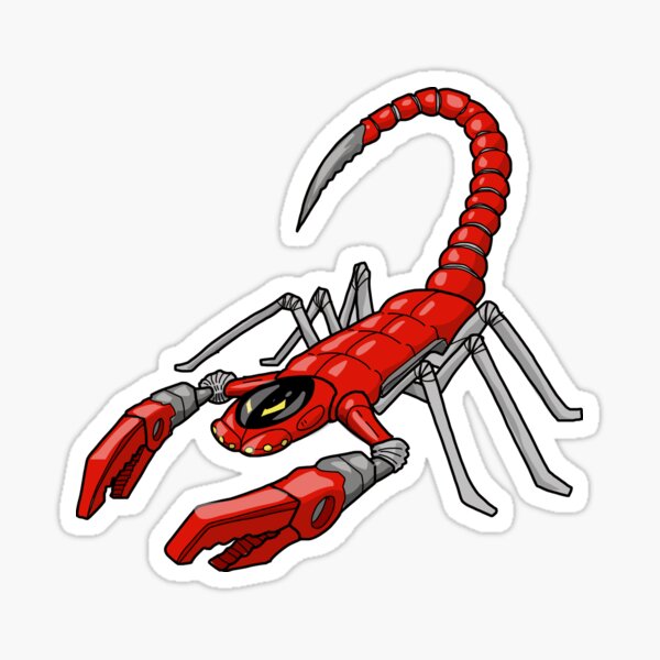 Red Eyed Black Scorpion Monster Sticker