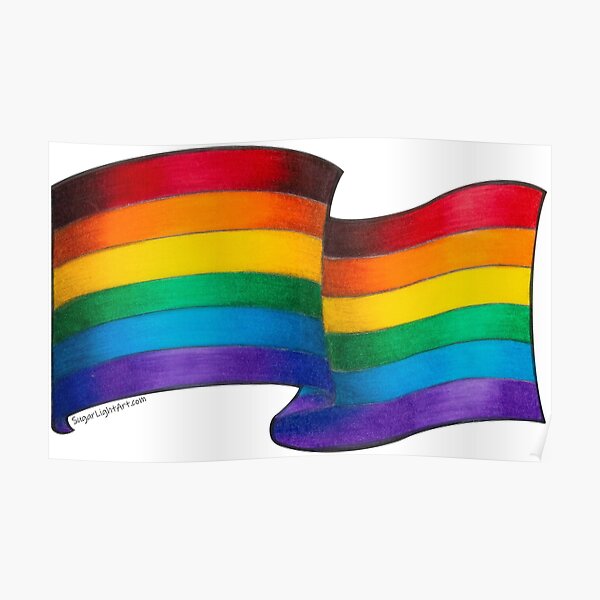 Pride Flag Poster For Sale By Sugarlightart Redbubble 8187