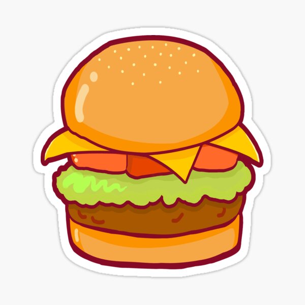 Cheeseburger Sticker for Sale by StickyFun  Burger king gift card,  Cheeseburger, Burger