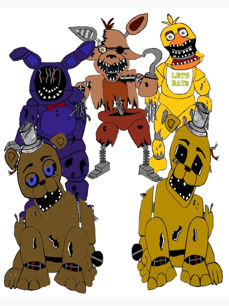 fnaf withered chica | Art Board Print