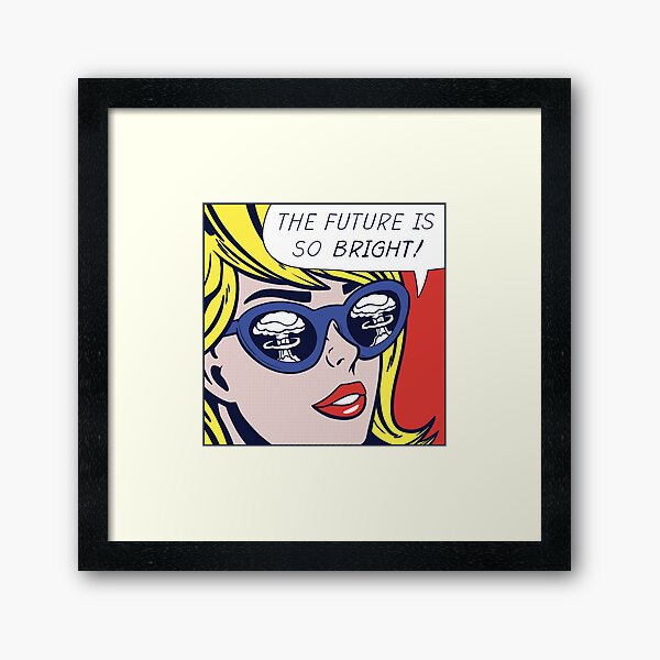Pop Optimistic Girl Framed Art Print