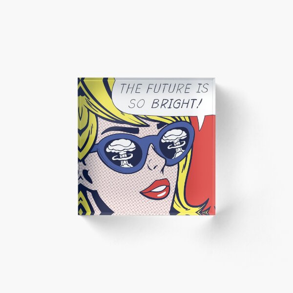 Pop Optimistic Girl Acrylic Block