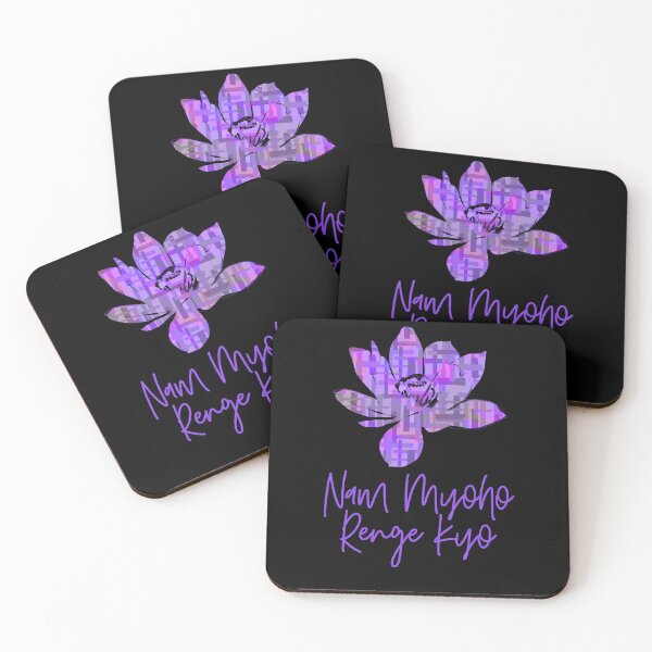 Item preview, Hand drawn Lotus Flower Silhouette Patchwork n Cool Purple designed and sold by AMSonArt.
