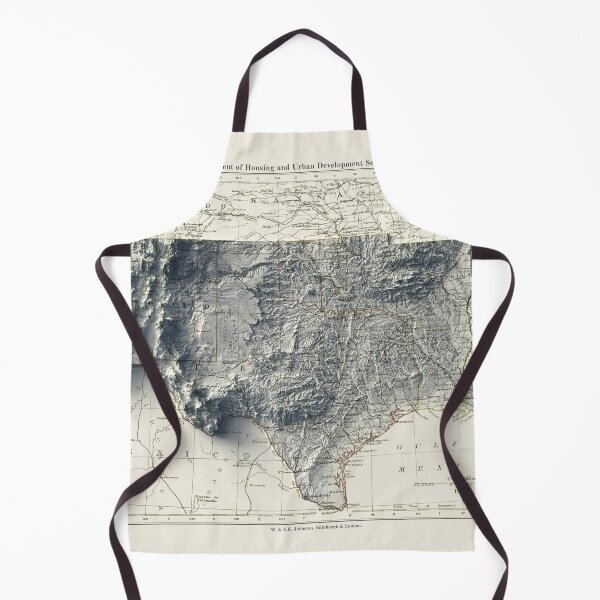 Item preview, 1892 South Central USA (New Mexico, Texas, Oklahoma, Arkansas and Louisiana) Relief Map 3D digitally-rendered designed and sold by ThinkAboutMaps.
