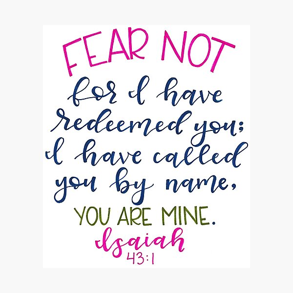 Item preview, Isaiah 43:1 designed and sold by amwlettering.