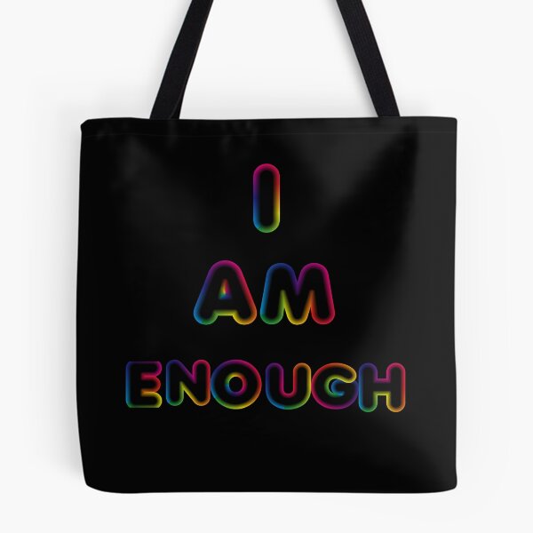Item preview, I Am Enough-Black Background  designed and sold by Trendi61.
