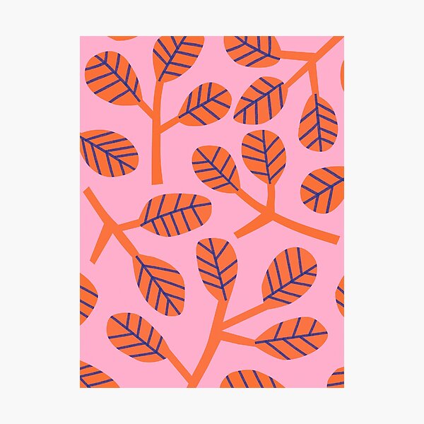 Item preview, Orange leaf print designed and sold by KPRWRITE.