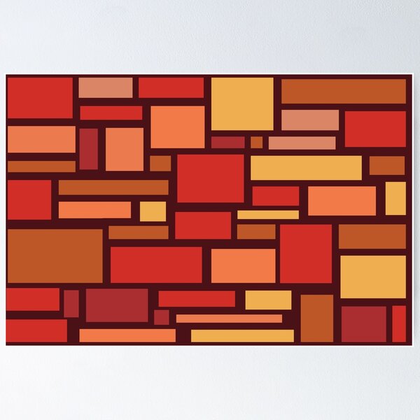Item preview, Brick Wall Checker Mosaic Pattern designed and sold by Anna Lemos.
