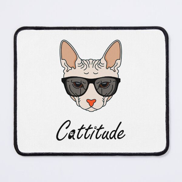 Item preview, Cool Sphynx Cat Cattitude designed and sold by Catspeople.