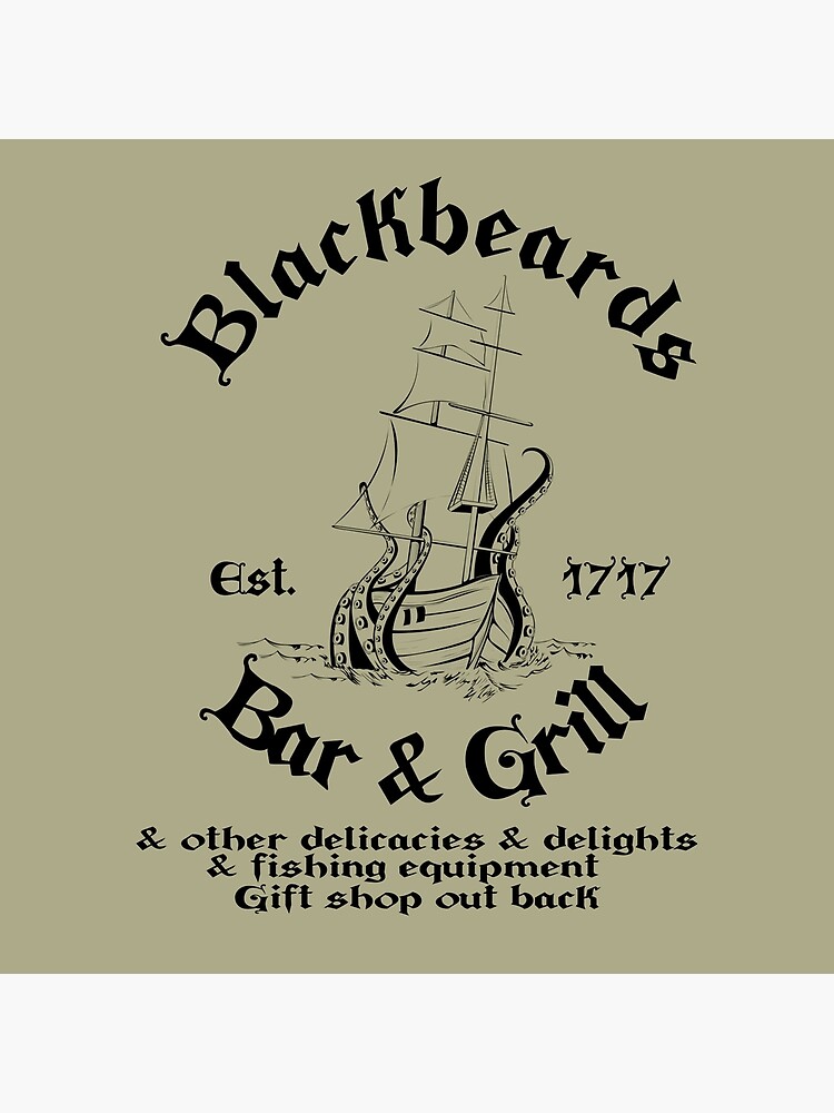 "Blackbeard's Bar & Grill Logo" Poster for Sale by timocracies | Redbubble