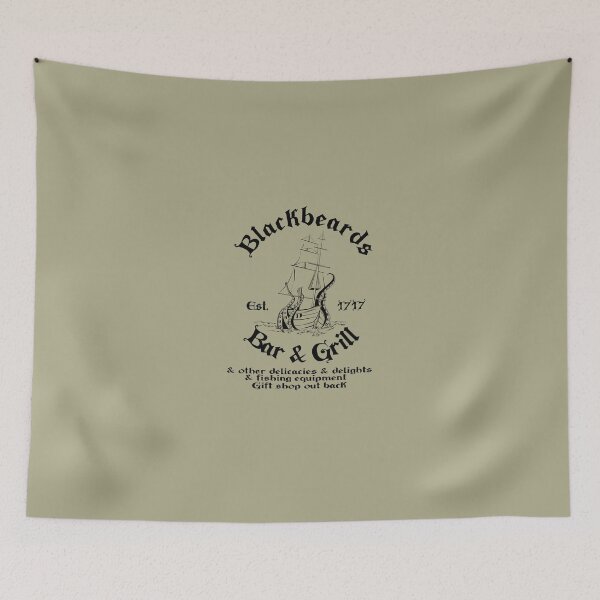 Item preview, Blackbeard's Bar & Grill Logo designed and sold by Scribble Log.