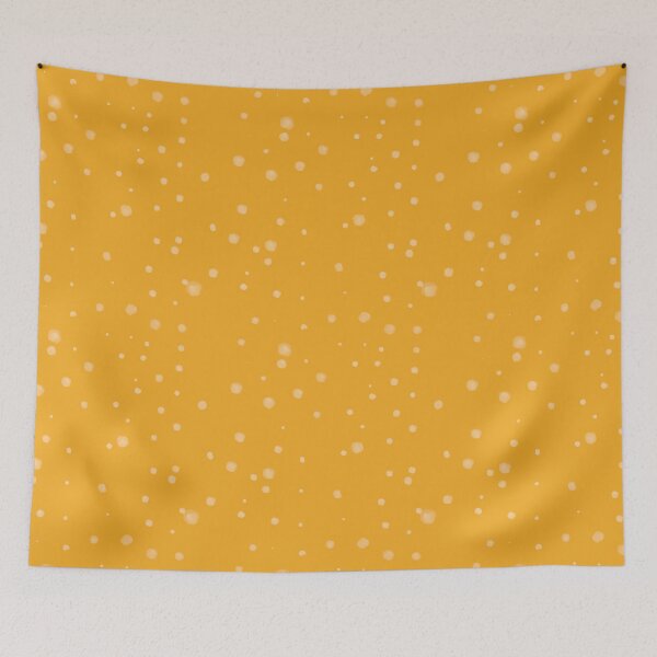 Item preview, Mustard yellow pattern with white dots designed and sold by NesheYx.