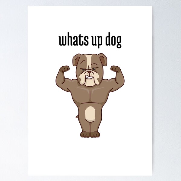Item preview, BULLDOG FLEXING MUSCLE designed and sold by BigLove Animals.
