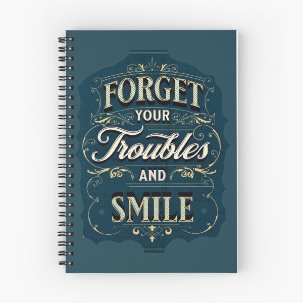 Item preview, forget your troubles and smile, funny great vibes inspiration quotes designed and sold by Nicedeco.
