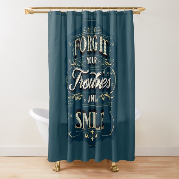 Item preview, forget your troubles and smile, funny great vibes inspiration quotes designed and sold by Nicedeco.