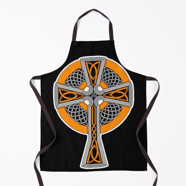 Item preview, Orange and Silver Celtic Style Cross designed and sold by AutumnJude Rowan.
