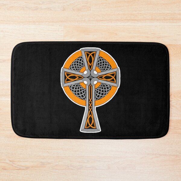 Item preview, Orange and Silver Celtic Style Cross designed and sold by AutumnJude Rowan.
