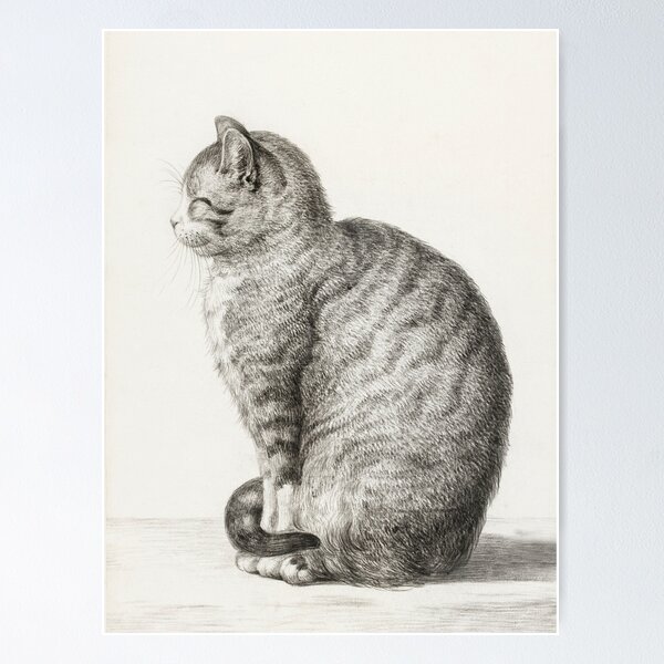 Aperçu de l'œuvre Dessin vintage de chat minou créée et vendue par SuziQPrayers427.
