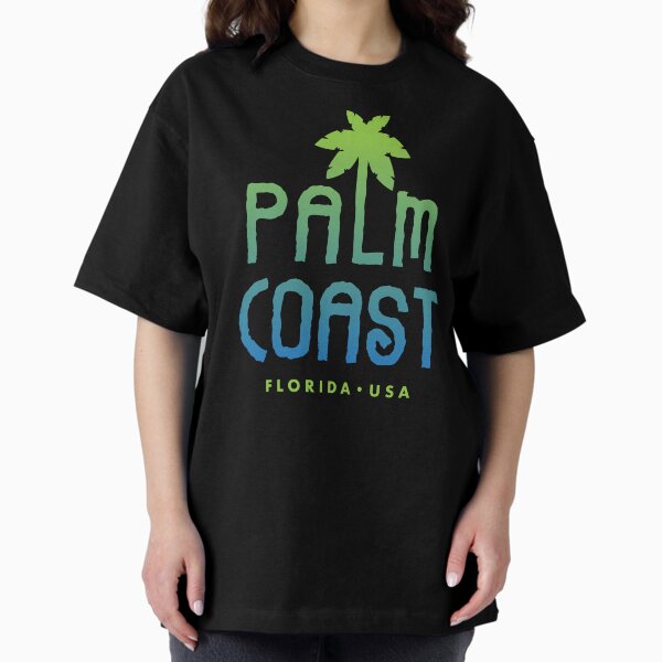 Item preview, Palm Coast Florida Typographic Palm Tree Design designed and sold by Futurebeachbum.