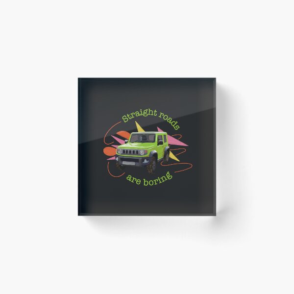 Item preview, Kinetic Yellow Suzuki Jimny | Straight Roads are Boring designed and sold by stoicjimny.