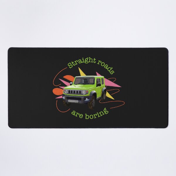 Item preview, Kinetic Yellow Suzuki Jimny | Straight Roads are Boring designed and sold by stoicjimny.