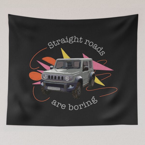 Item preview, Medium Grey Suzuki Jimny | Straight Roads are Boring designed and sold by stoicjimny.