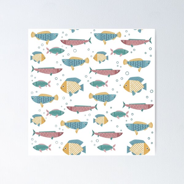 Item preview, School of Fish designed and sold by Carina Rocco Illustration.