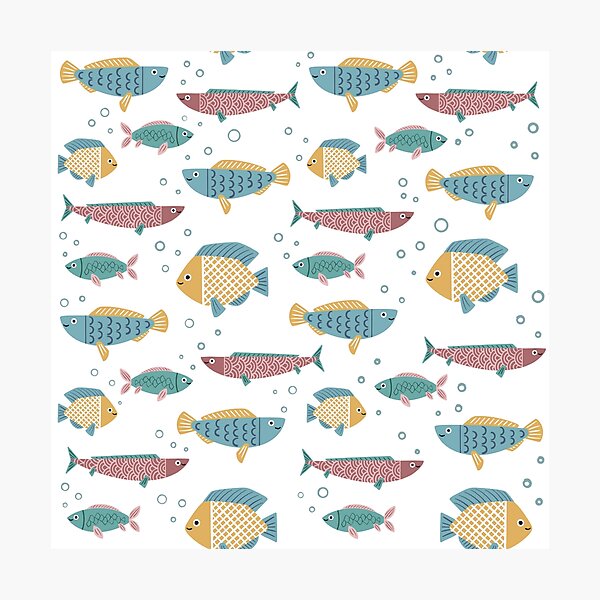 Item preview, School of Fish designed and sold by Carina Rocco Illustration.