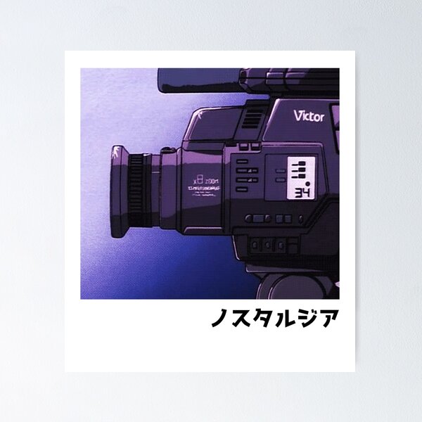 Artikelvorschau, Anime VHS-Camcorder-Kamera | Retro-Anime-Ästhetik entworfen und verkauft von PopUpShirt.