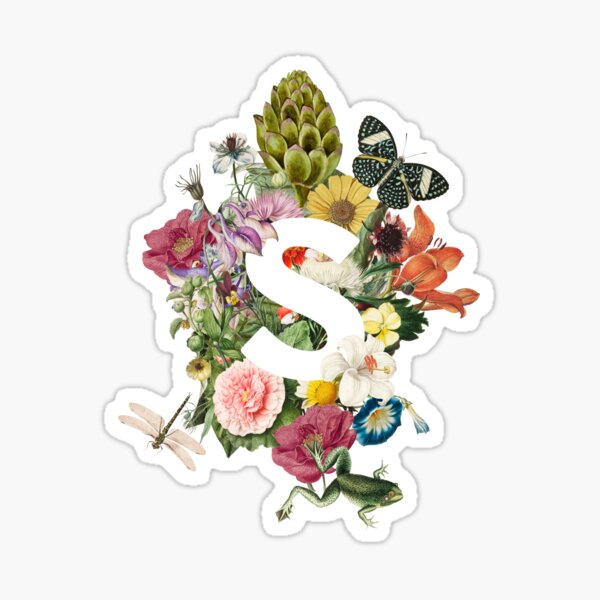 Monogram Letter M with Romantic Vintage Flowers Sticker for Sale by Trish  Dish