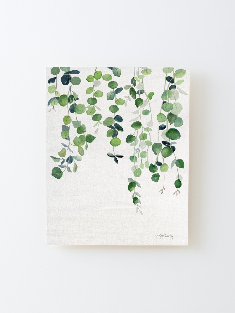 Alternate view of Eucalyptus Watercolor 2 Mounted Print