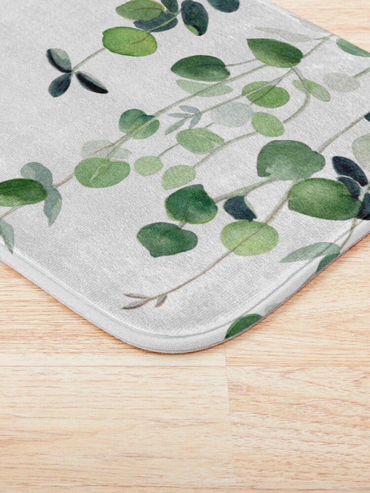 "Eucalyptus Watercolor 2 " Bath Mat for Sale by MellyTerp Redbubble